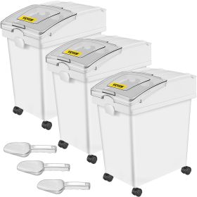 VEVOR Ingredient Bin, 5.2 Gallons Capacity Ingredient Storage Bin, 3 Pcs/Set, PP Material Flour Bins On Wheels VEVOR Ingredient Bin, 5.2 Gallons Capacity Ingredient Storage Bin, 3 Pcs/Set, PP Material Flour Bins On Wheels
